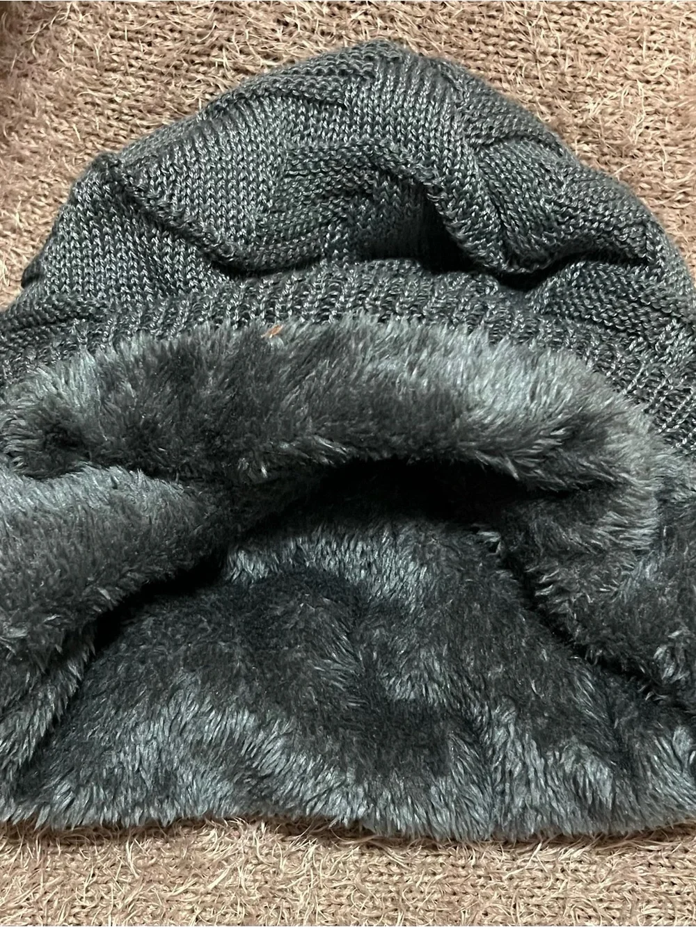 STSAIL Charcoal Slouchy Knit Beanie Cap